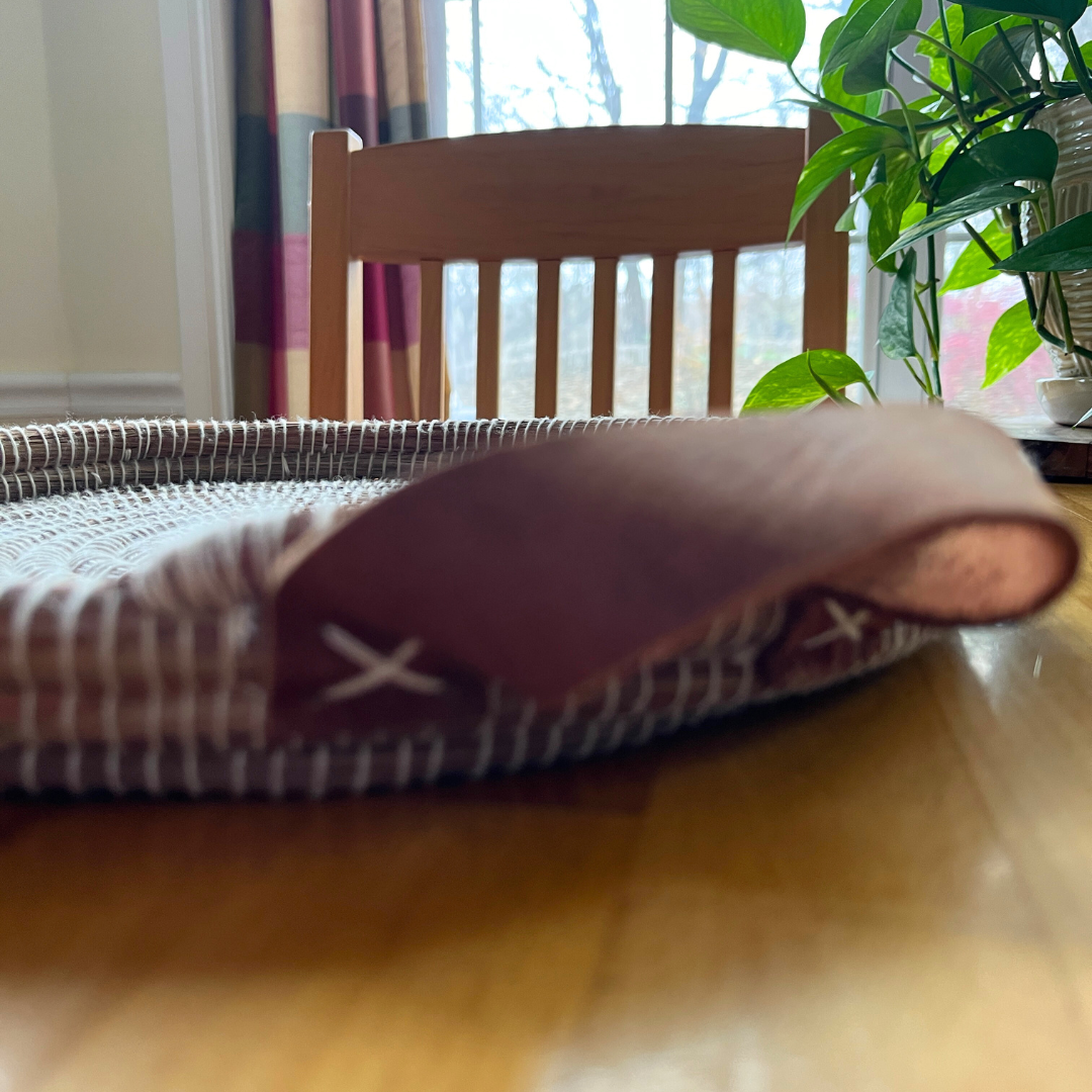 Pine Needle Tray with Leather Handles