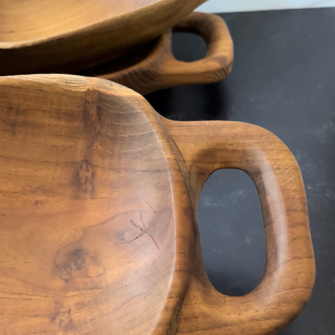 Rustic Handled Teak Tray - Small
