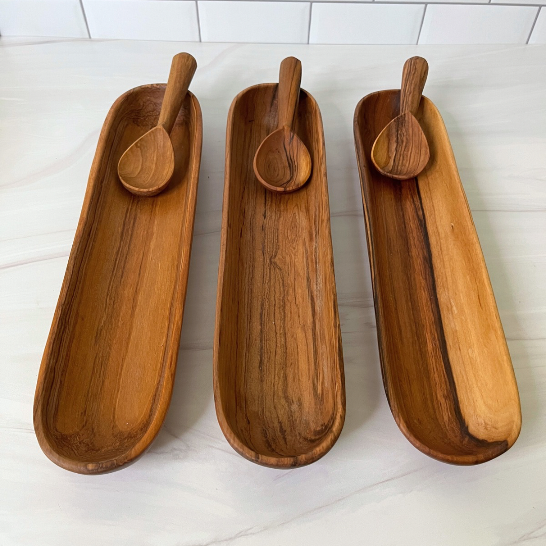 Olive Wood Dish with spoon