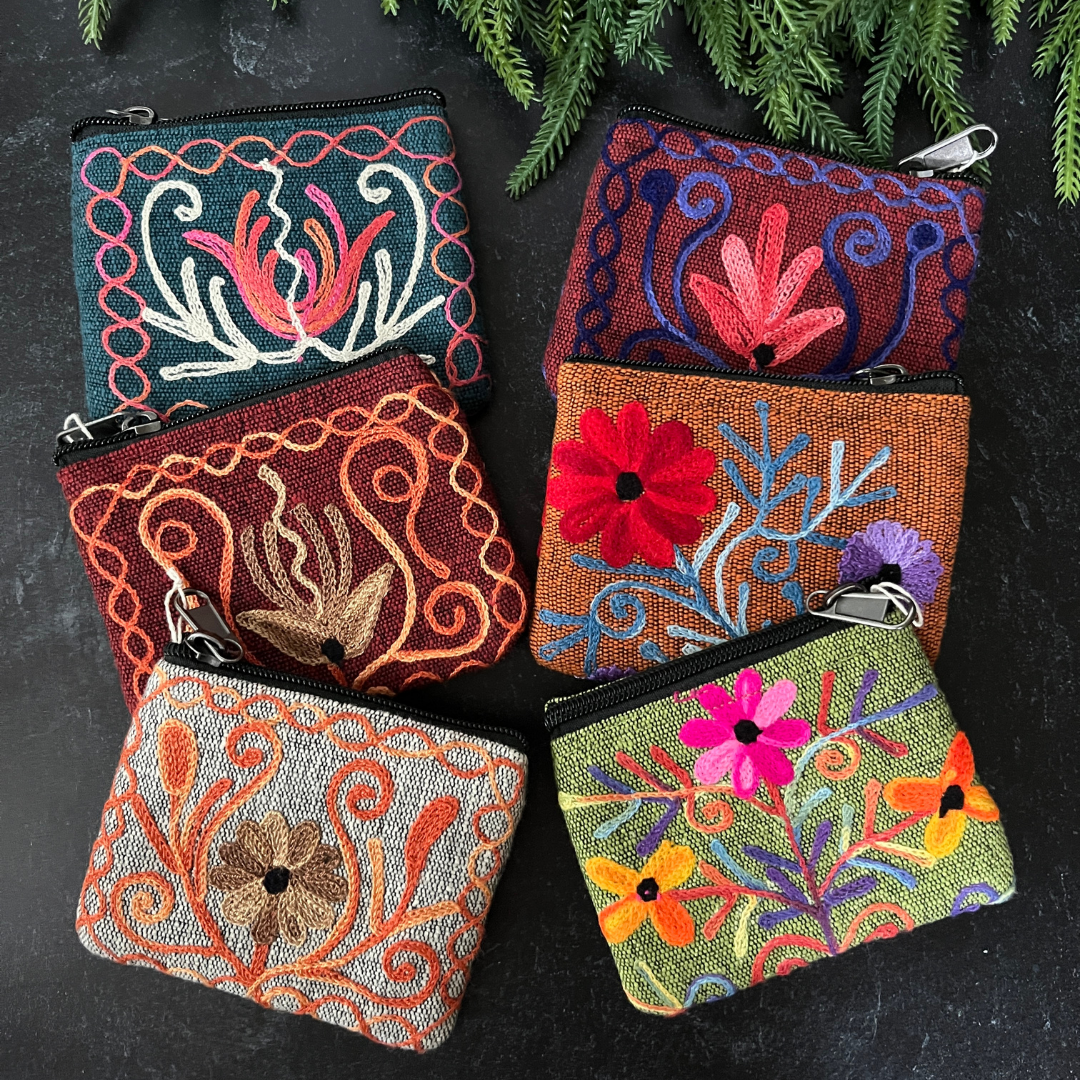 Embroidered Coin Purse (6 options)