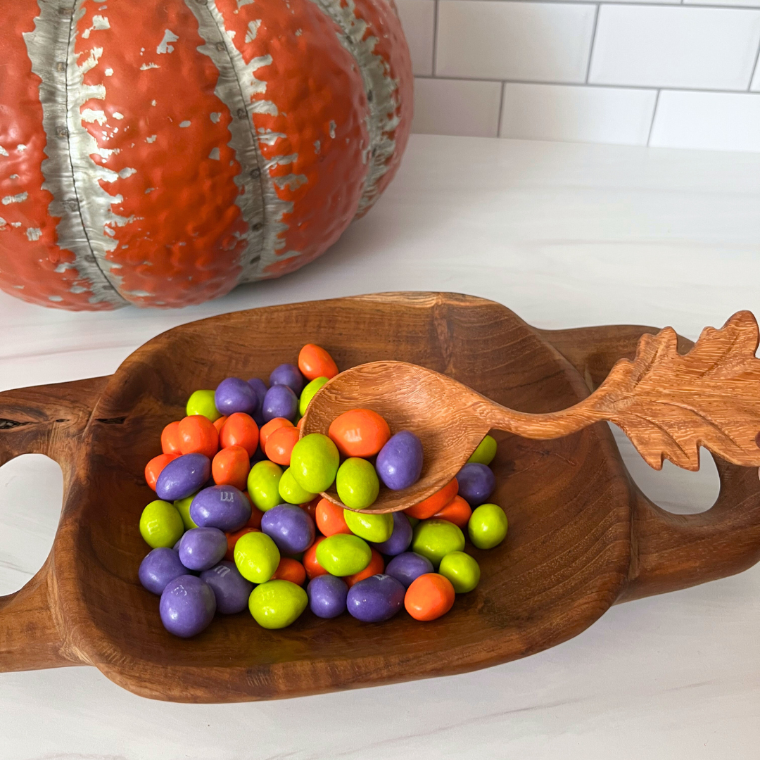Hand-carved Leaf Shaped Wooden Spoon