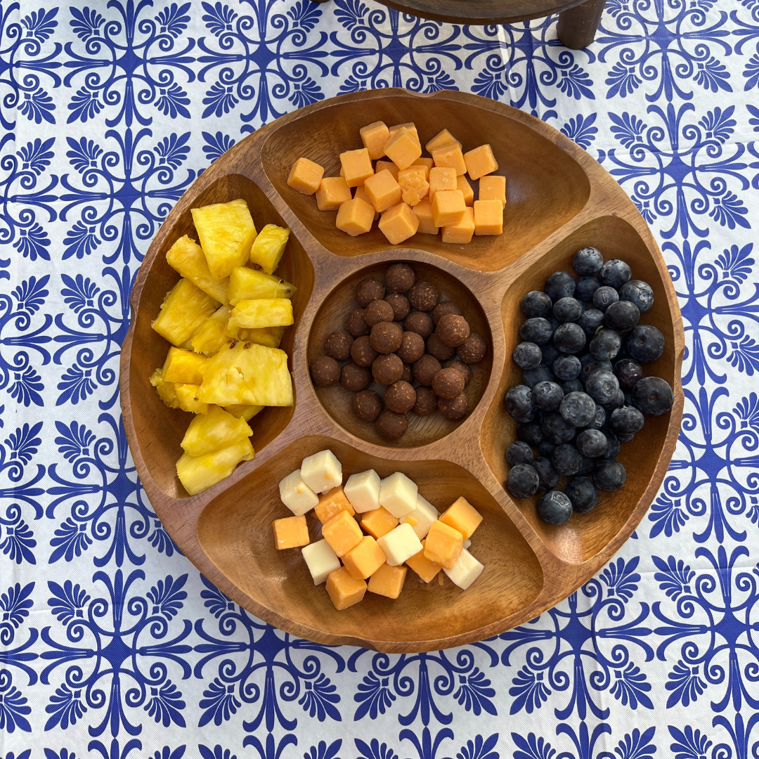 5-Compartment Serving Tray - Acacia Wood