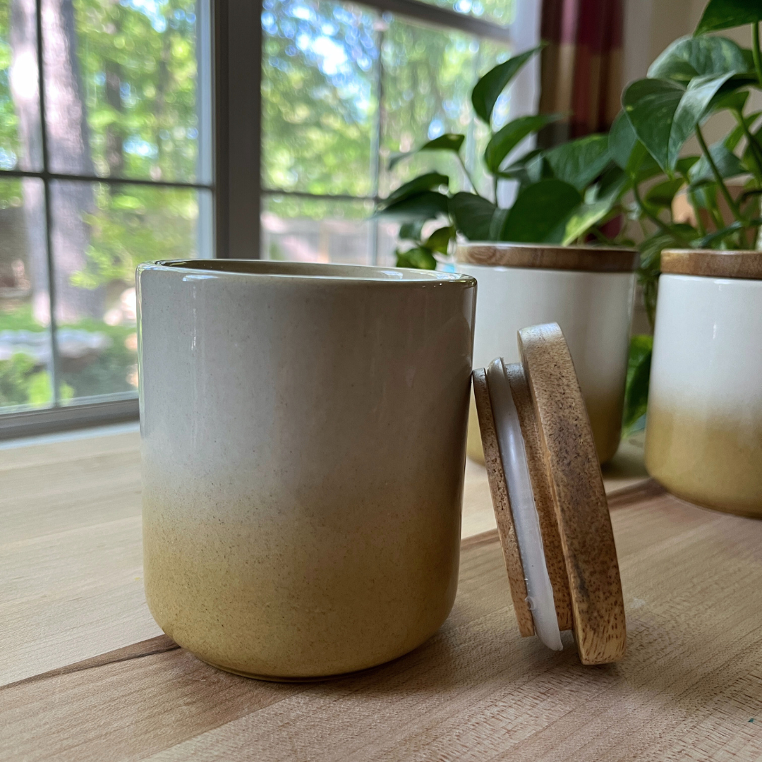 Handcrafted Ceramic Jar with Lid