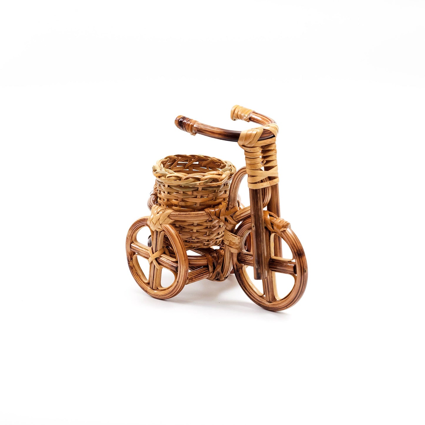 Rattan Bike Planter