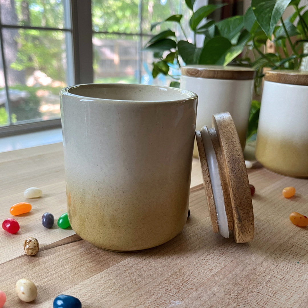 Handcrafted Ceramic Jar with Lid