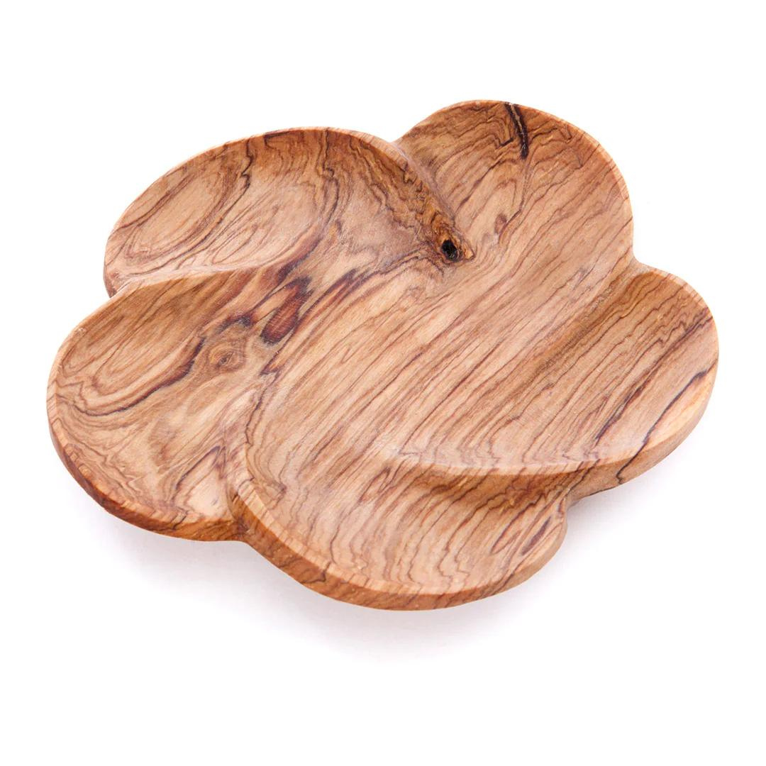Wild Olive Wood Flower Dish