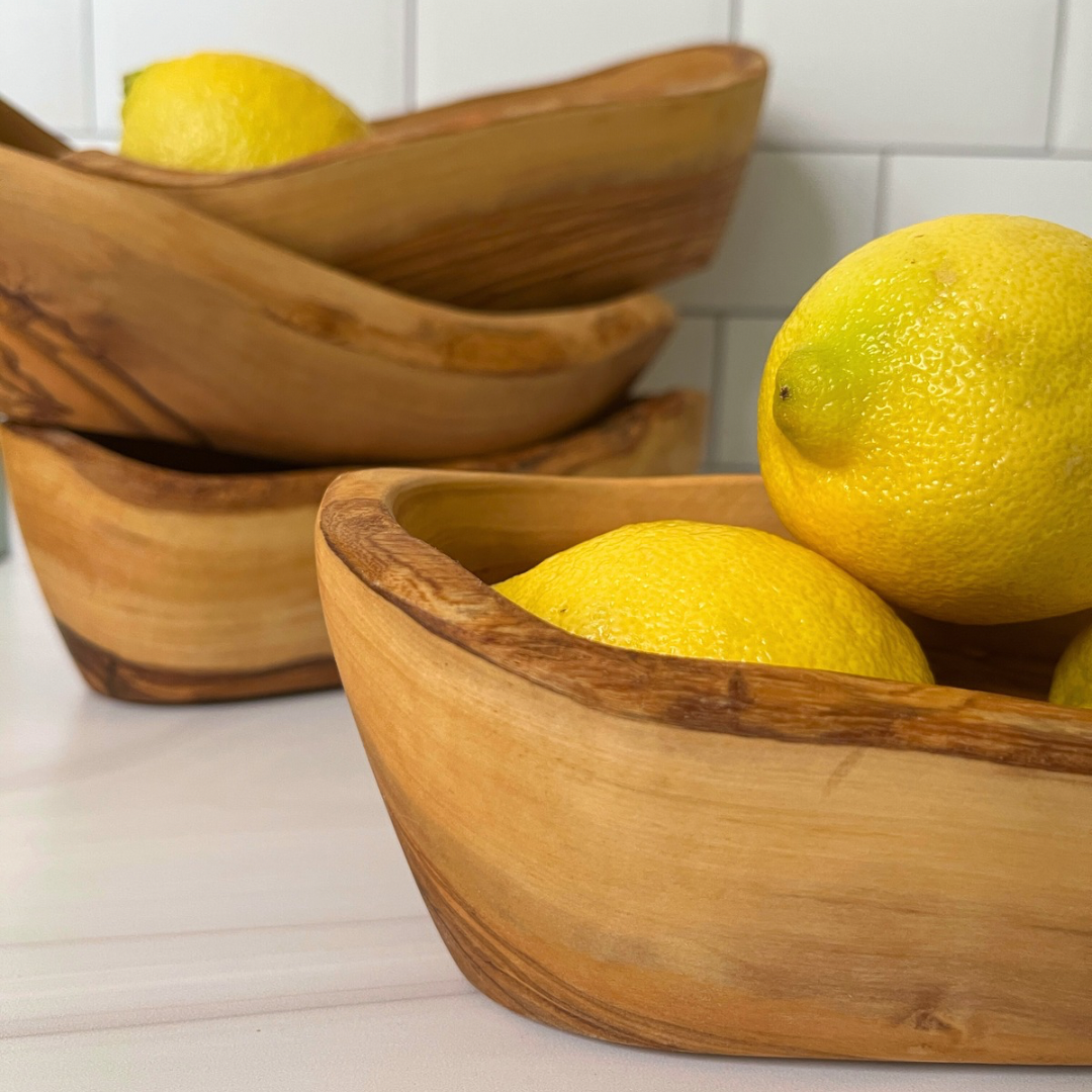 Rustic Olive Wood Snack Dish