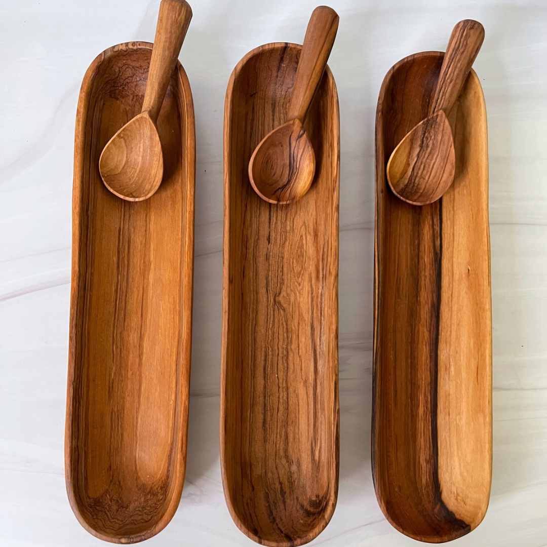Olive Wood Dish with spoon