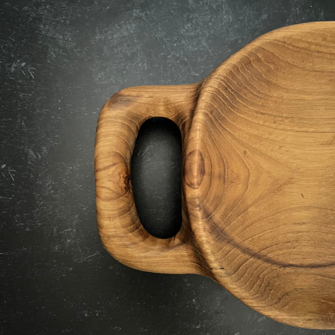 Rustic Handled Teak Tray - Small