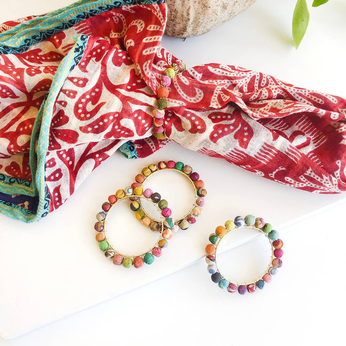 Sari Napkin Rings (Set of 4)