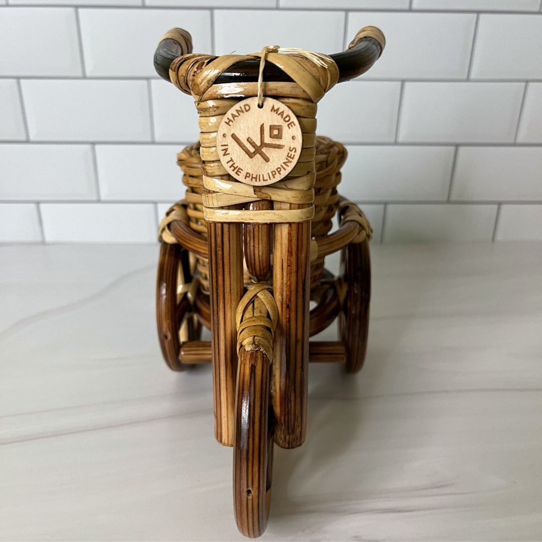 Rattan Bike Planter