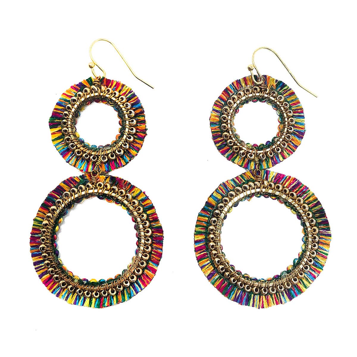 Raja Rainbow Double Hoops earrings