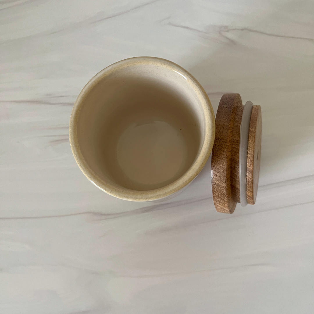 Handcrafted Ceramic Jar with Lid