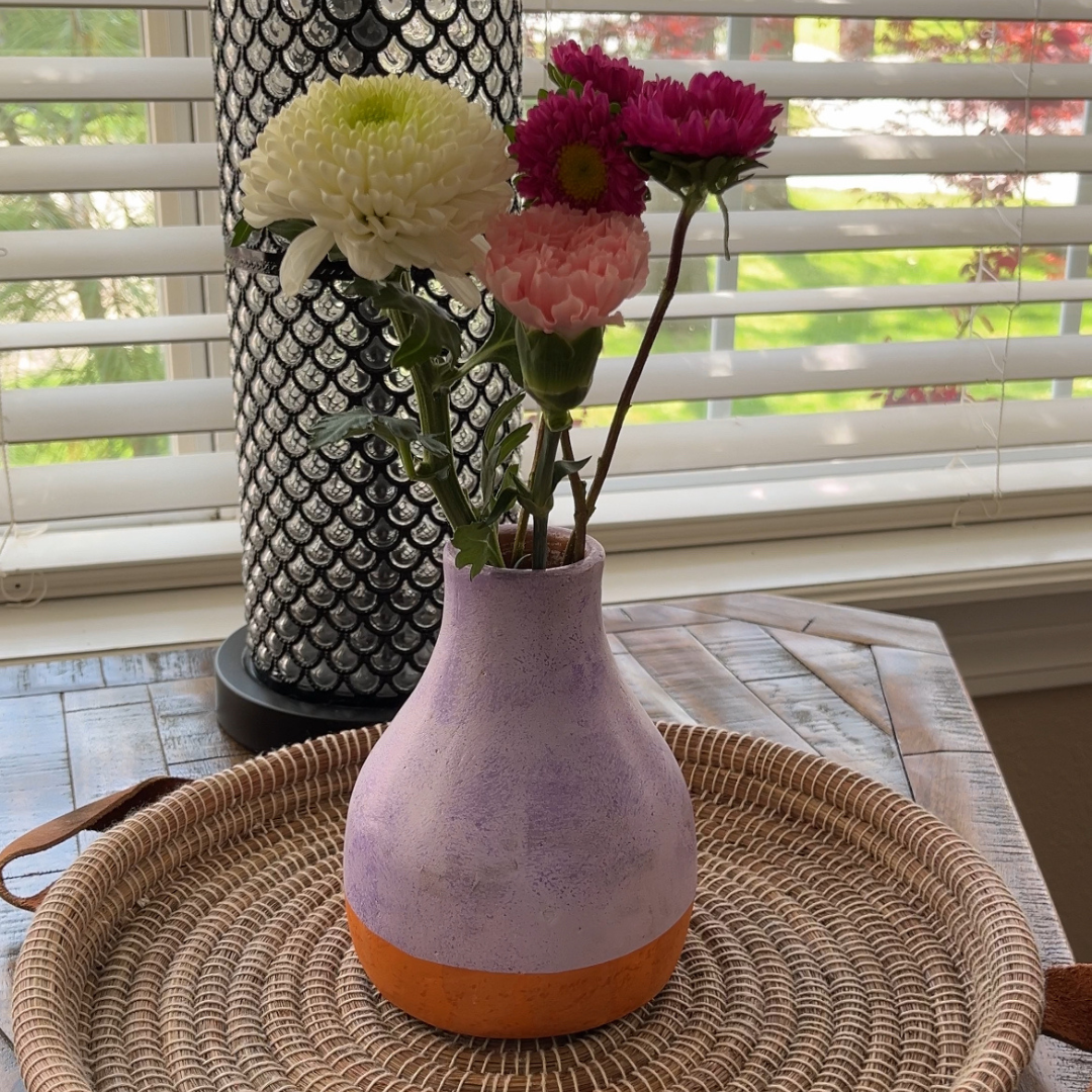 Washed Lavender Bud Vase
