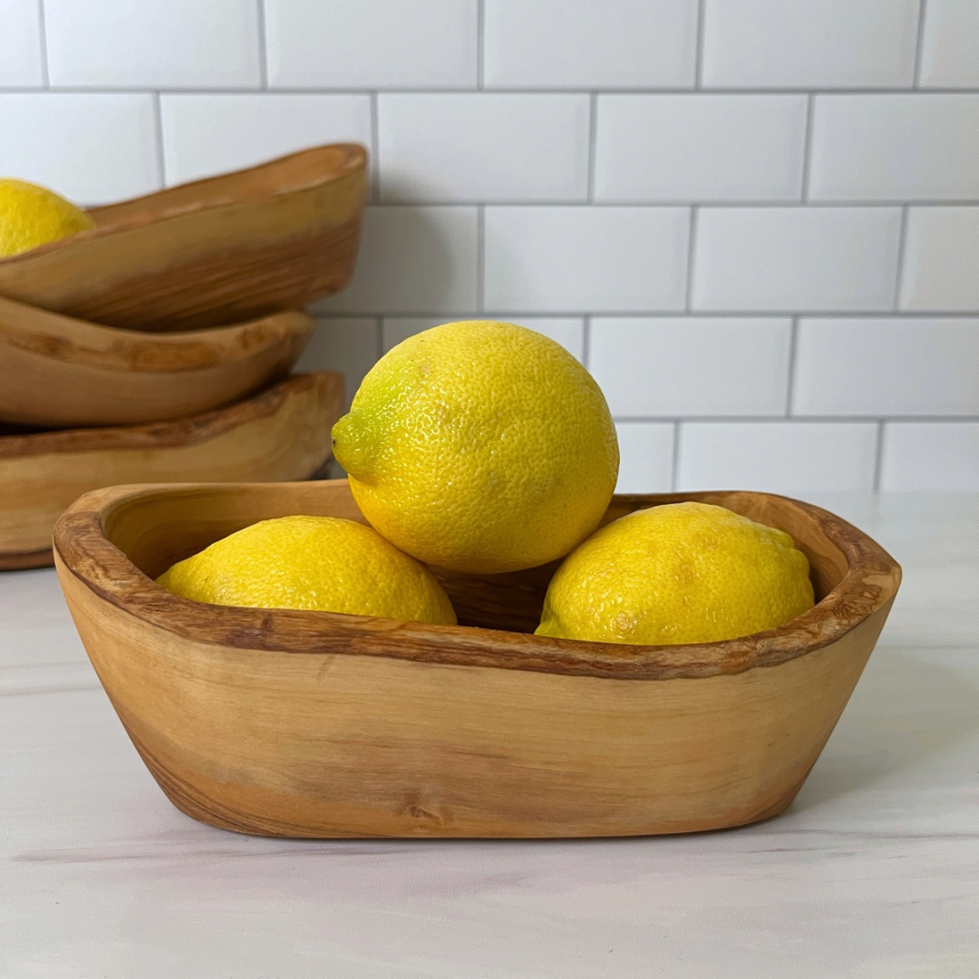 Rustic Olive Wood Snack Dish