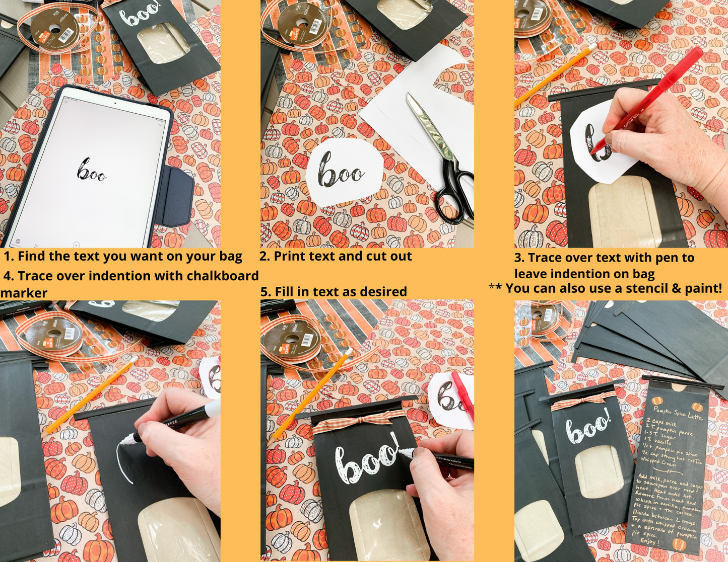 "Chalkboard" Tin Tie Bags