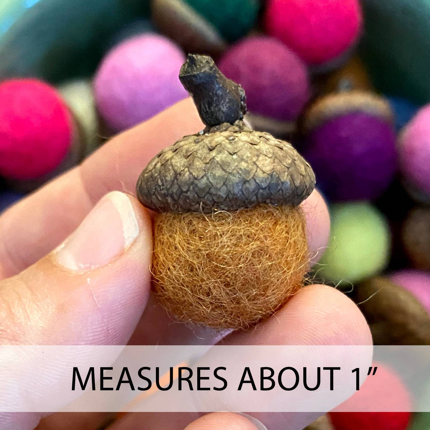 Felted Wool Acorn Set - Autumn Leaves