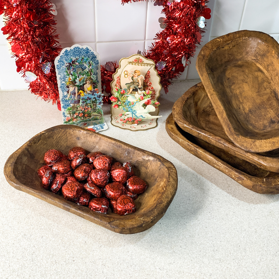 Small Wood Dough Bowl