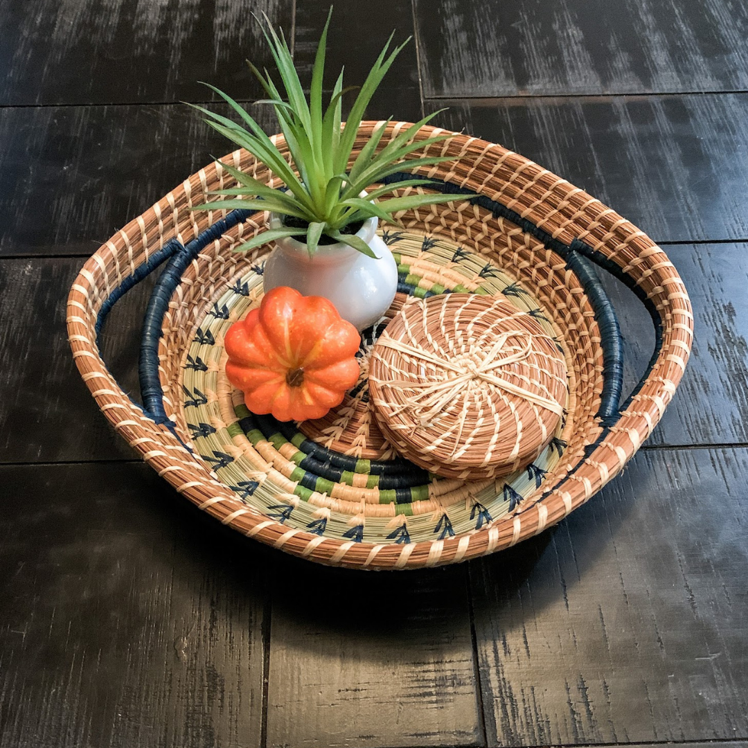 Hand Woven Pine Needle Coaster Set of 4