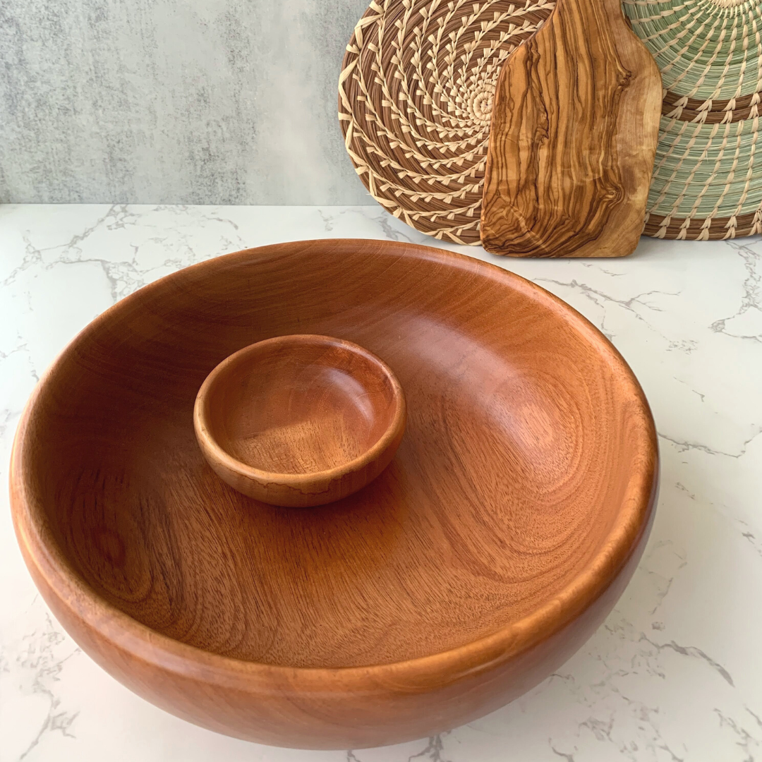 Tropical Hardwood Serving Bowl Set