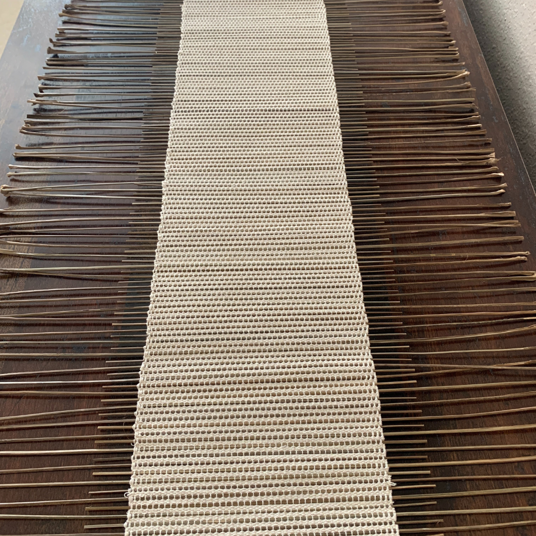 Woven Cotton and Twig Table Runner