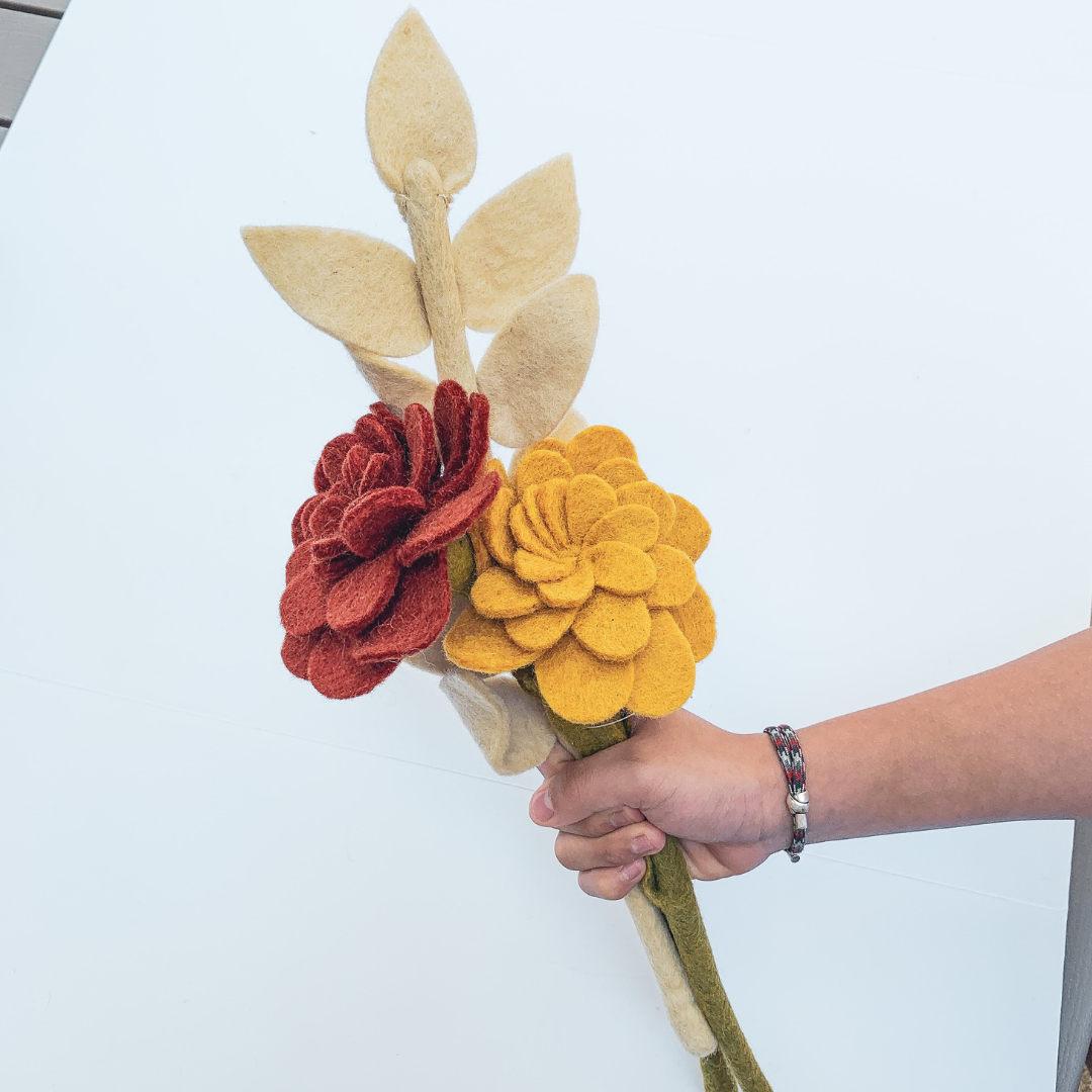 Felted Flowers & Stems
