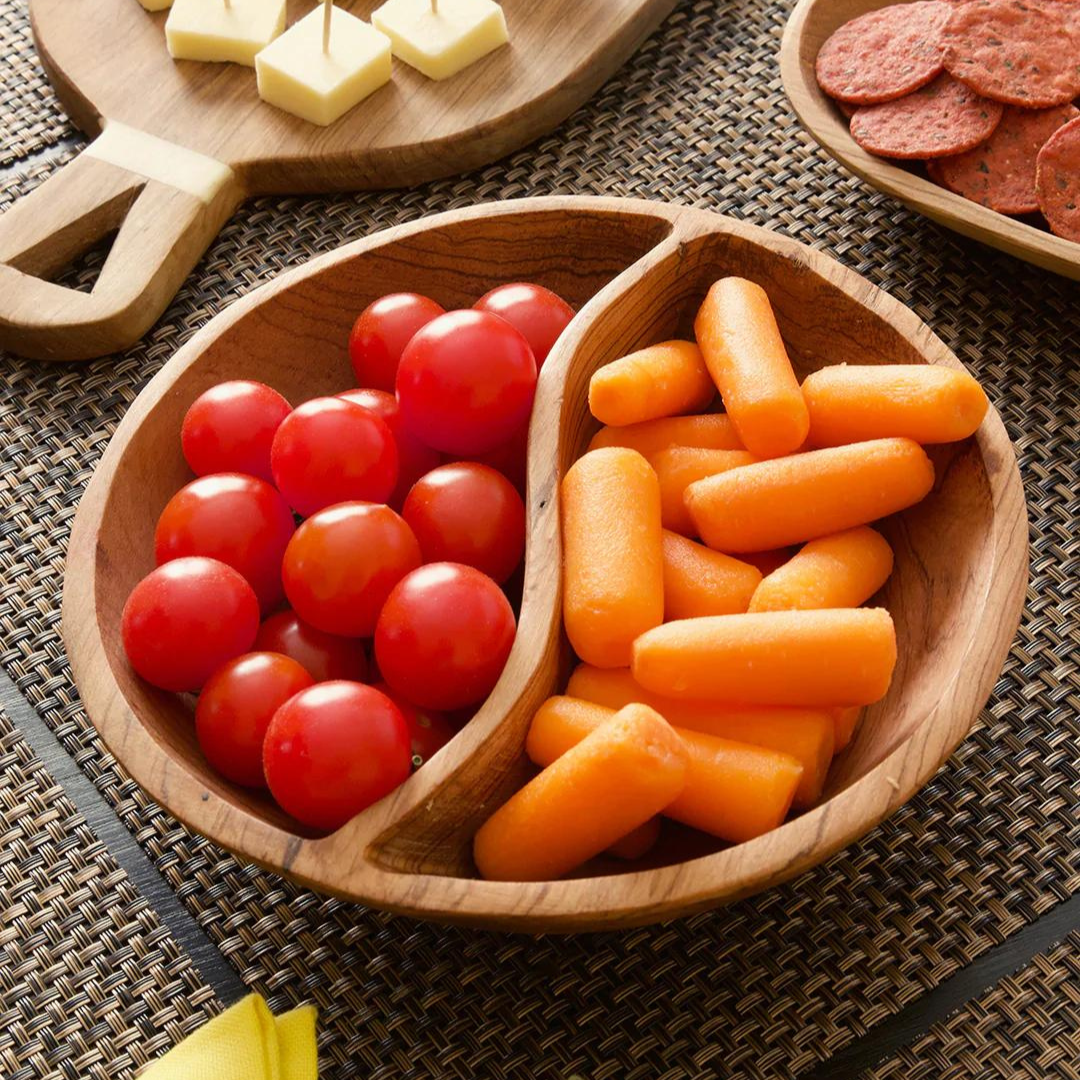 Divided best sale serving bowl