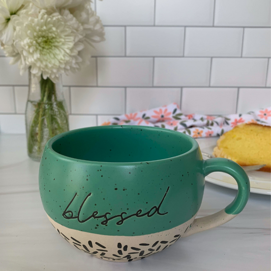 Stoneware Mug - Blessed