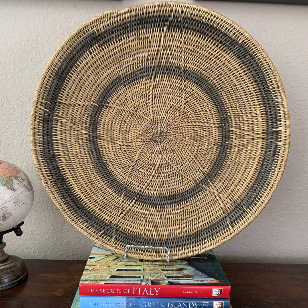 Makenge Root Wedding Basket - Black Rings