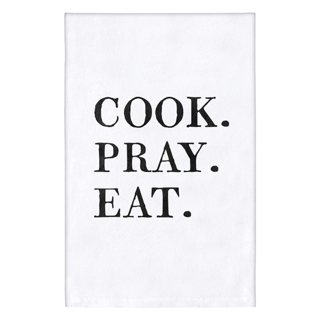 Tea Towel - Cook.Pray.Eat.
