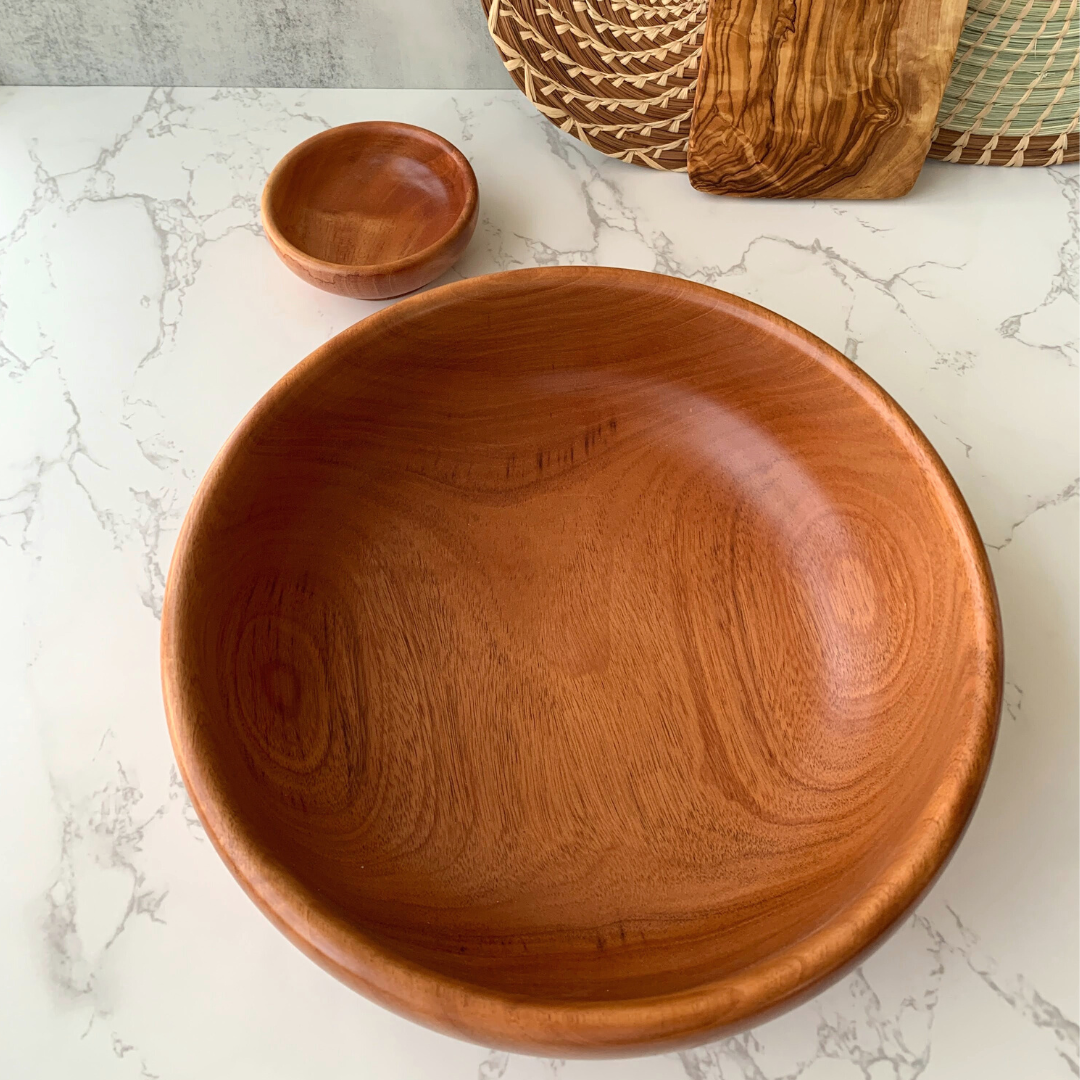 Tropical Hardwood Serving Bowl Set