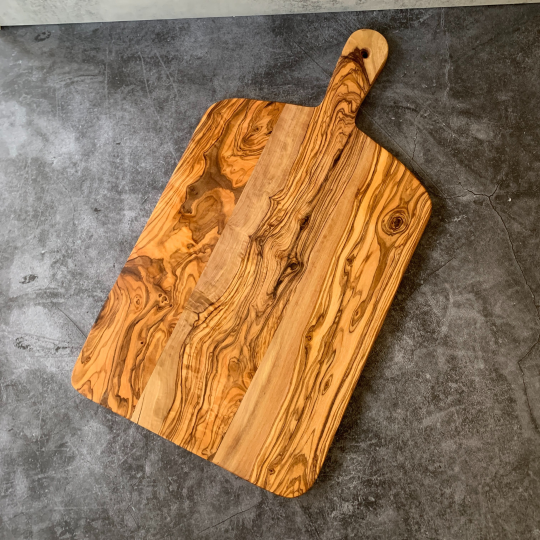 Olive Wood Charcuterie Board with Handle