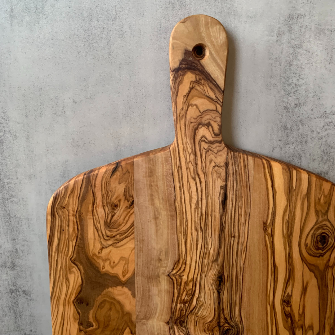 Olive Wood Charcuterie Board with Handle