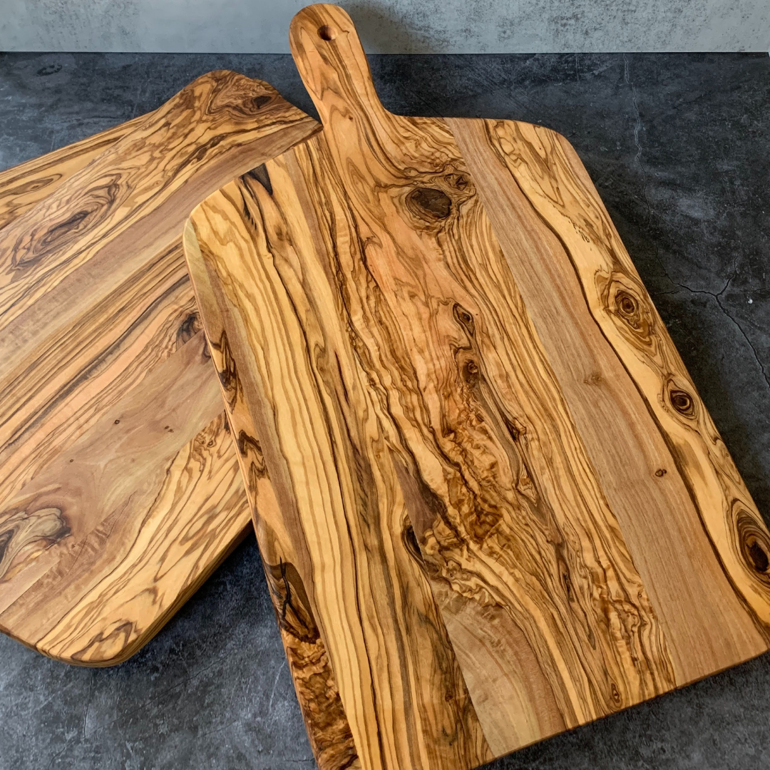 Olive Wood Charcuterie Board with Handle