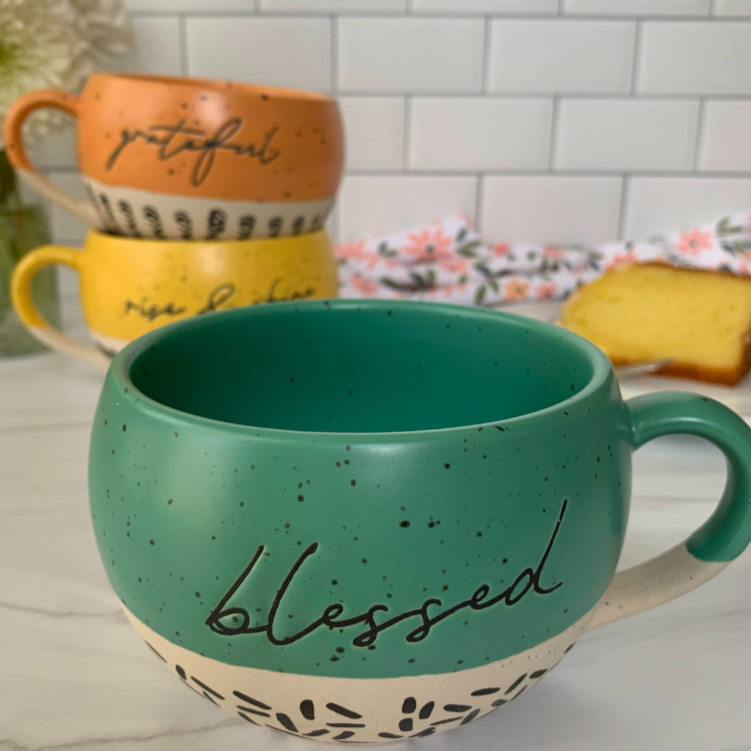 Stoneware Mug - Blessed