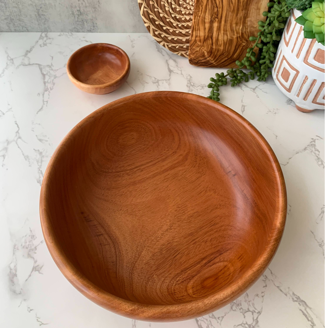Tropical Hardwood Serving Bowl Set