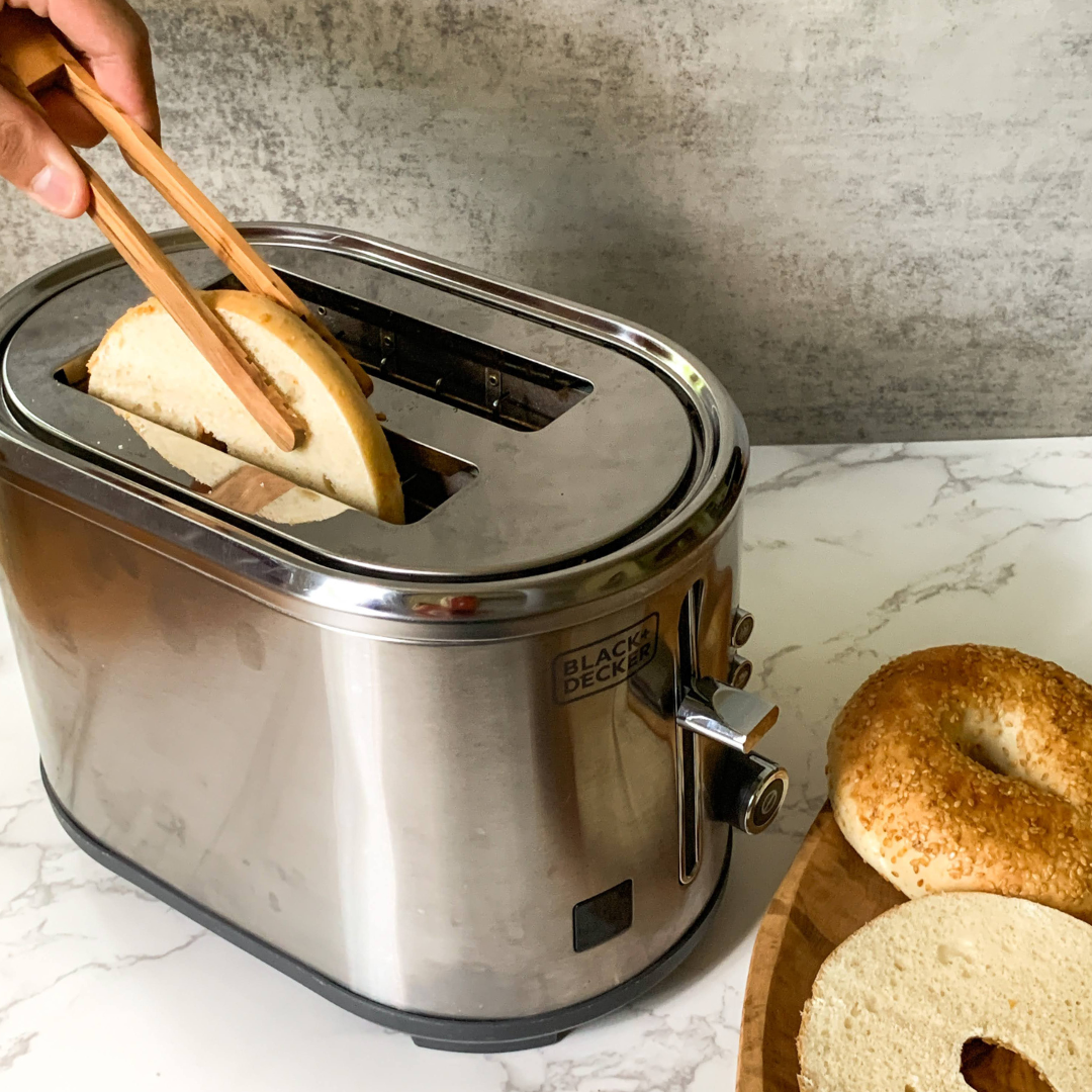 Olive Wood Toaster Tongs