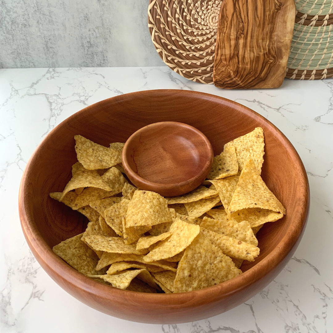 Tropical Hardwood Serving Bowl Set