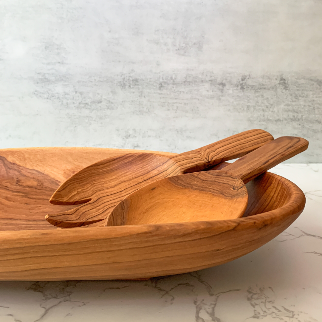Olive Wood Salad Bowl