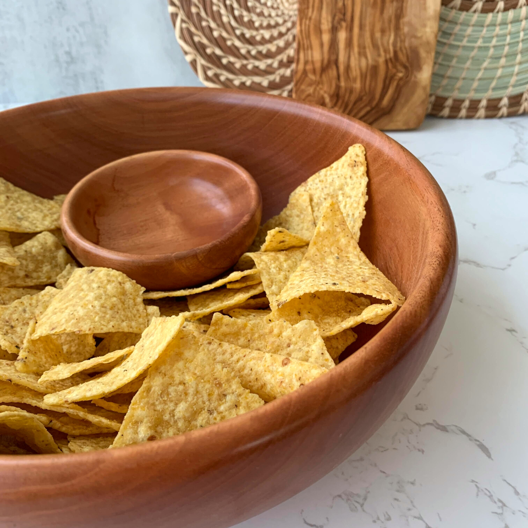 Tropical Hardwood Serving Bowl Set