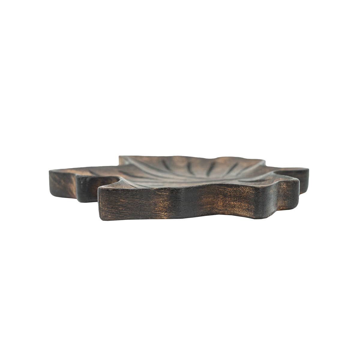 Maple Leaf Carved Wood Tray