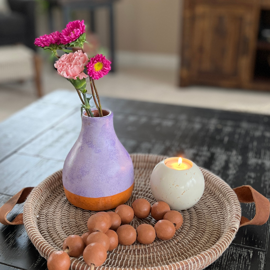 Washed Lavender Bud Vase