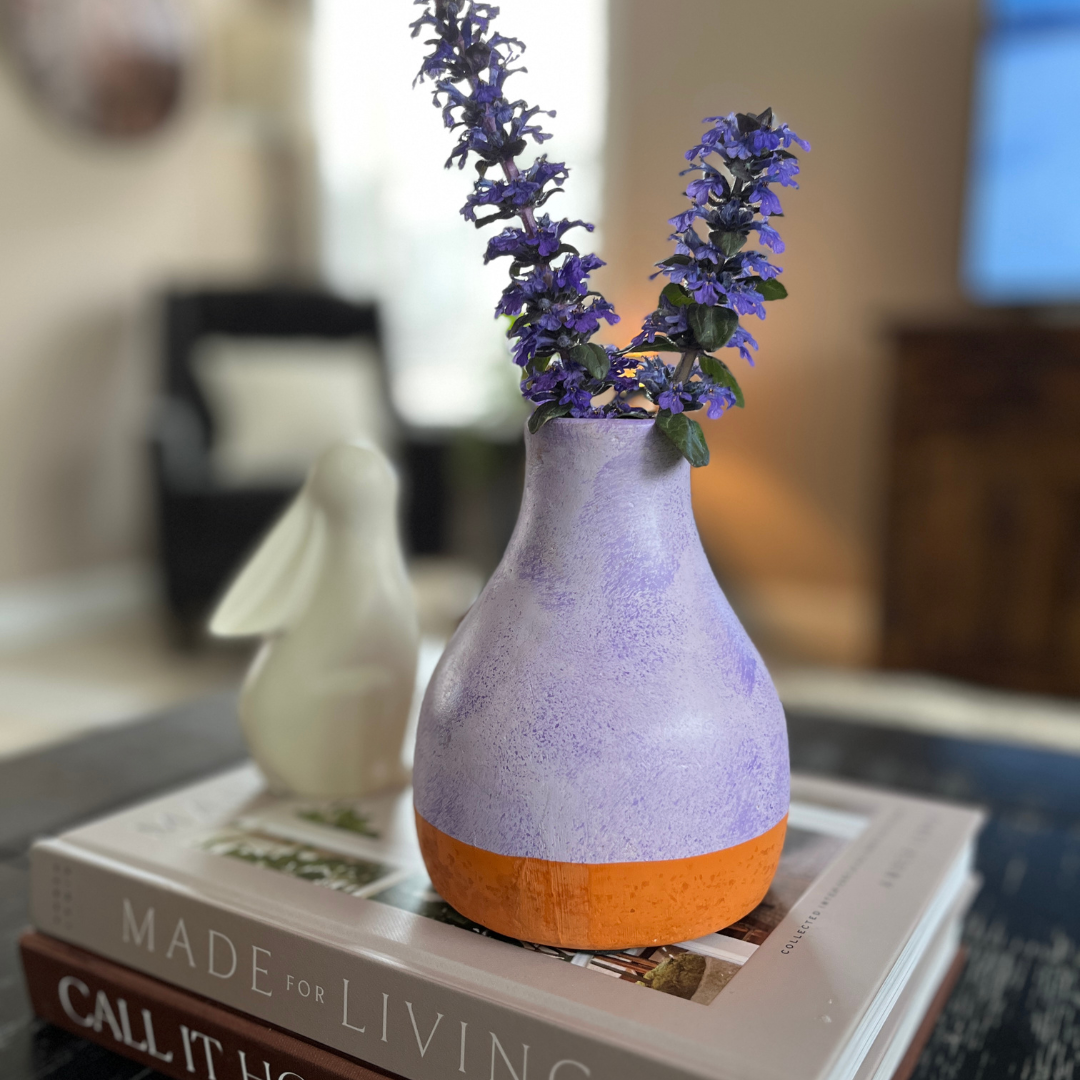 Washed Lavender Bud Vase