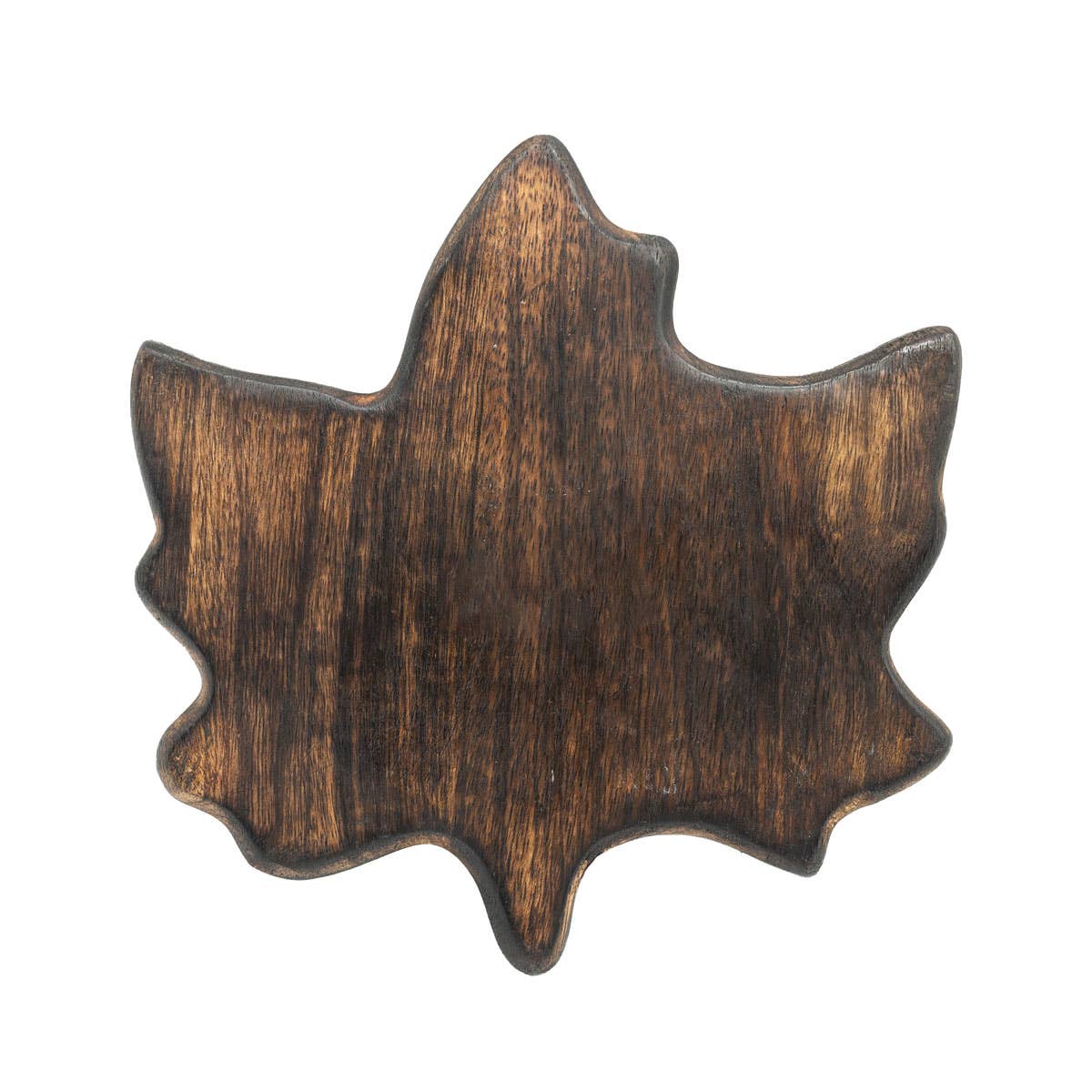 Maple Leaf Carved Wood Tray