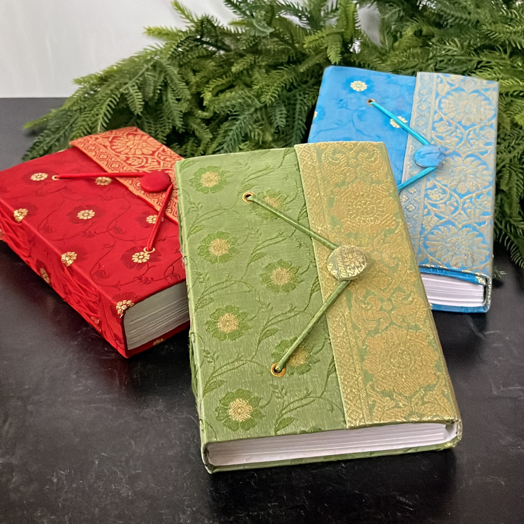 Handmade Sari Fabric Journal Notebooks (3 options)