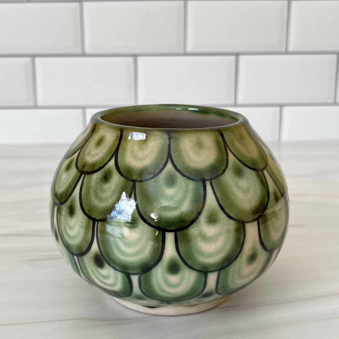 Ceramic Guatemalan Planters - Blue or Green