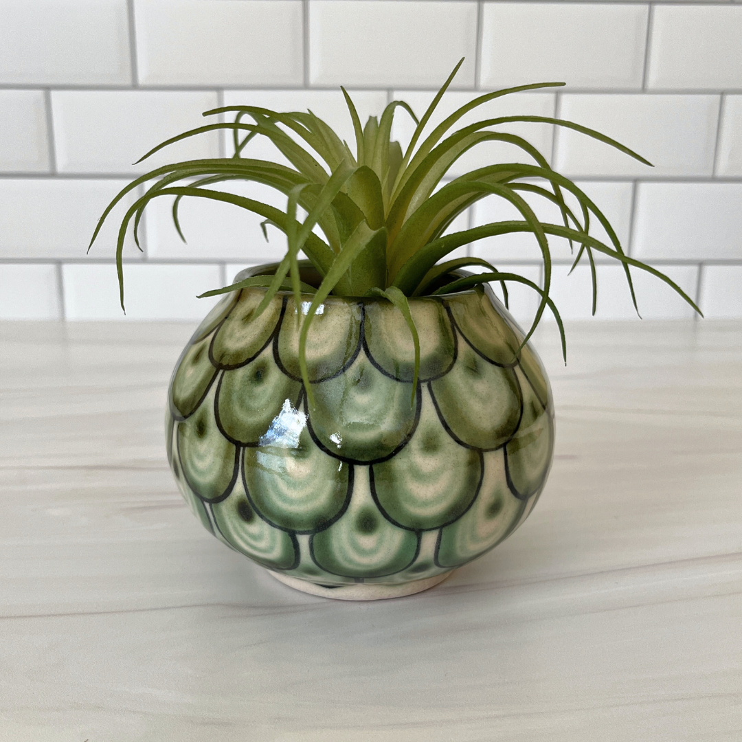 Ceramic Guatemalan Planters - Blue or Green