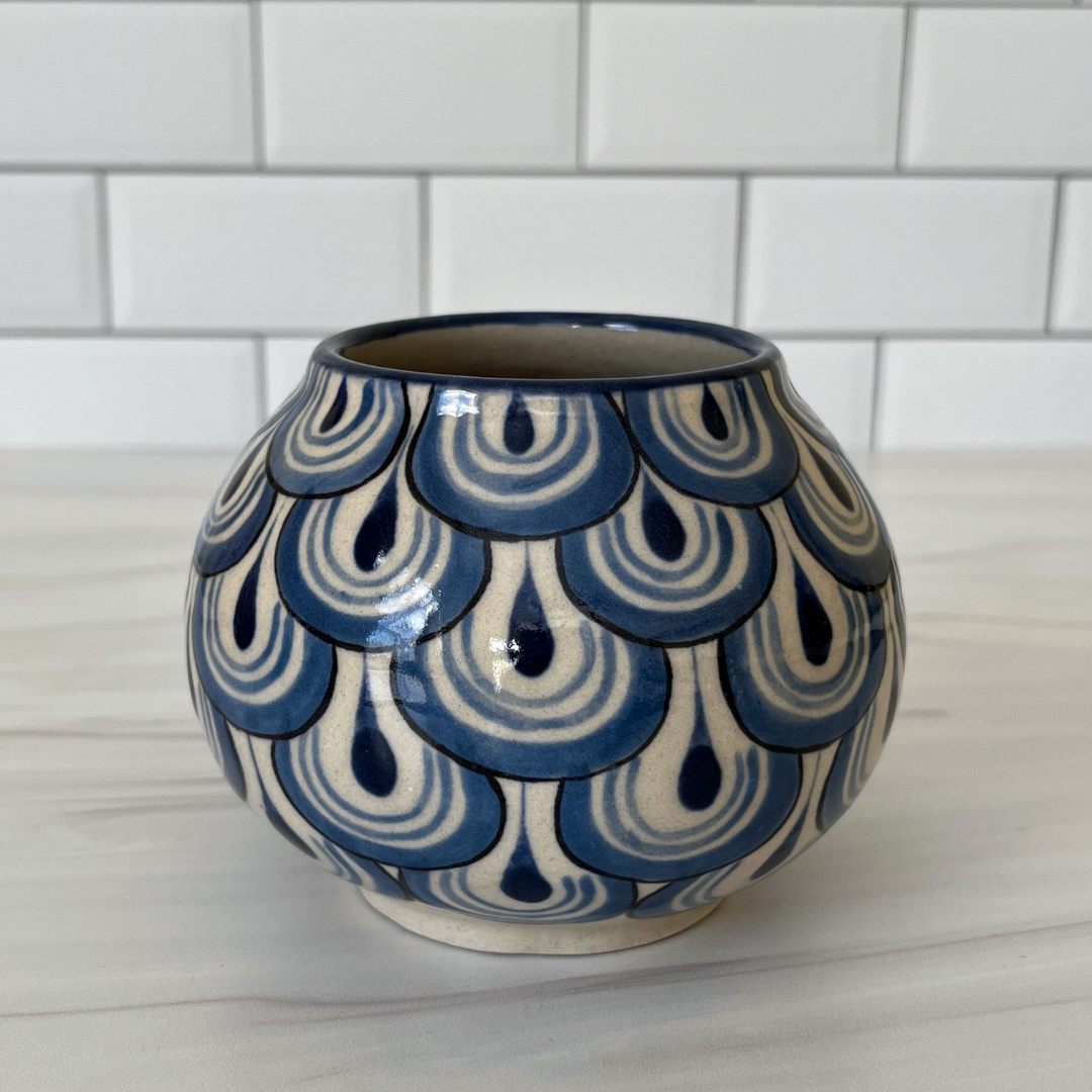Ceramic Guatemalan Planters - Blue or Green