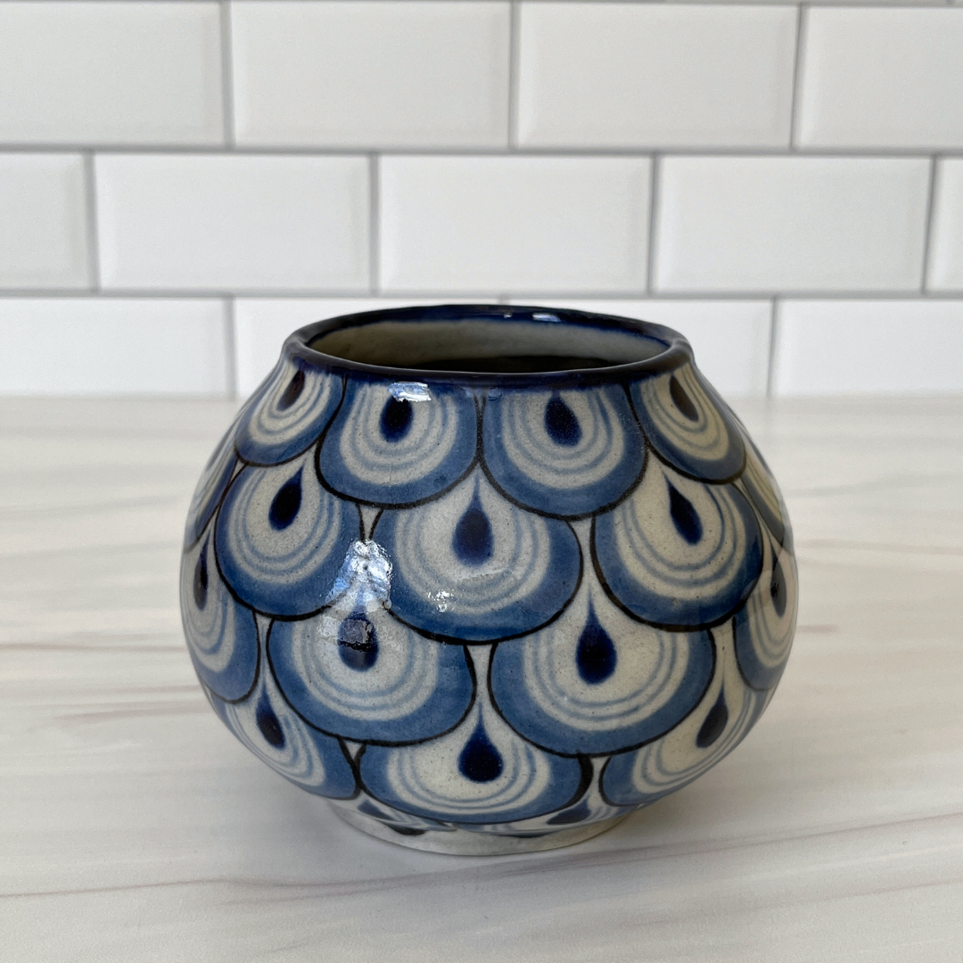 Ceramic Guatemalan Planters - Blue or Green