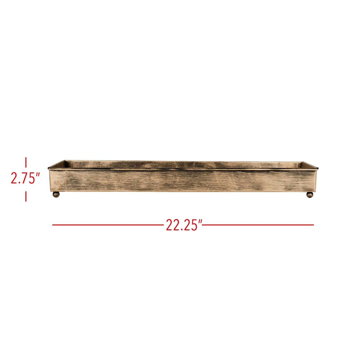 Faye 9 Taper Candle Holder Trough - Brass